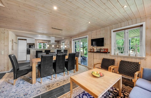 Skjern Casa | Large holiday home with large outdoor wilderness bath and activity room, only.