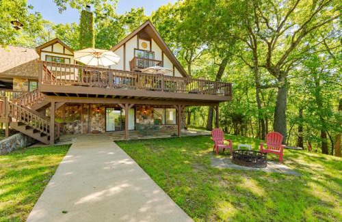 Lake Ozark Casa | Large Lake Tudor Home, Dock, 3 acres, walk to Bagnell Dam , 1 MM