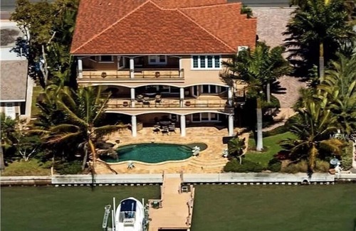 Indian Rocks Beach Casa | Large Mediterranean Oasis - Water Views & Pool -KING BEDS