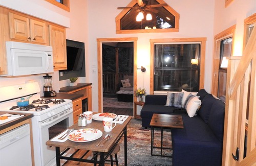 Woodland Park Cabaña | "Large" Tiny Home with HOT TUB perfect for a family get-away or girl's weekend!