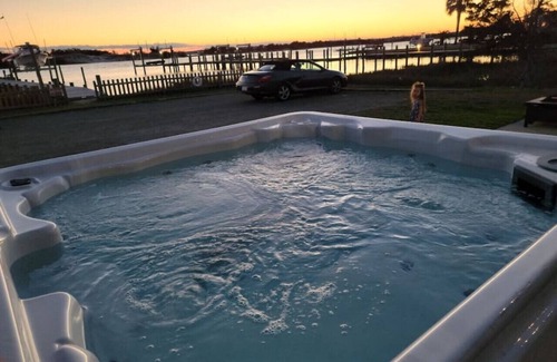 Cedar Point Casa | Large Waterfront Home with private dock and hottub, 3 miles to Emerald Isle Beach