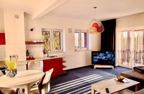 Slupsk Apartamento | LAS SŁUPSKI PREMIUM BUSINESS APARTAMENT NR 7 Wifi Netflix Smart TV50 two bedrooms two extra large double beds up to 6 people full pleasure quality stay