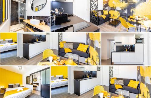 Agen Apartamento | Le Black & Yellow - Appart'Hôtel - Clim - Netflix - Parking Gratuit - Nestor & Margot