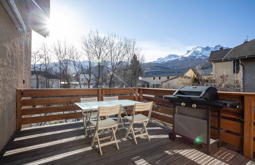 Barcelonnette Casa | Le Brec - Terrasse Vue Montagne