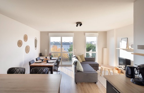 Cleunay Apartamento | Le Cocon Voltaire - Appartement 2 chambres avec parking - Mabilais