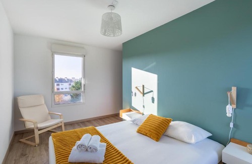 Cleunay Apartamento | Le Cocon Voltaire - Appartement 2 chambres avec parking - Mabilais