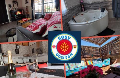 Carcassonne Casa | Le Cosy Occitan villa chaleureuse indépendante baignoire terrasse jardin