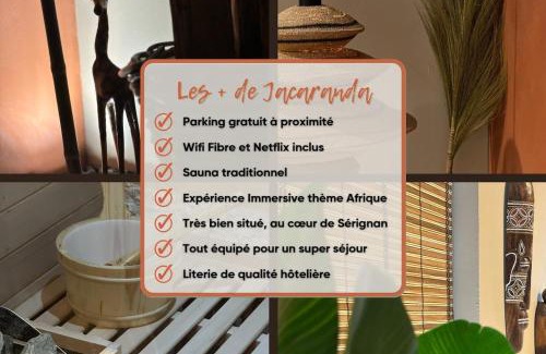 Serignan Apartamento | Le Jacaranda - Suite africaine - Sauna & Netflix
