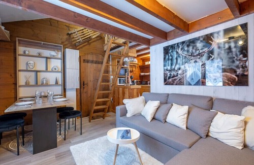 Chamonix-Mont-Blanc Chalet De Esquí | Le Mazot - mezzanine with nice view