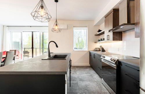 Magog Apartamento | Le Memph Hirondelle spacious comfortable condo cottage eco responsible 3 bedrooms - hot tub & pool Memphrémagog Lake