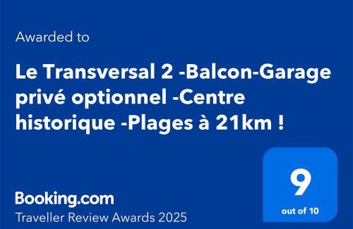 Pezenas Apartamento | "Le Transversal 2" -Balcon-Garage privé optionnel -Centre historique -Plages à 21km !