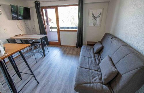 Saint-Jean-dʼAulps Apartamento | Les Cimes, Chaleureux studio 4 pers, 50m du télécabine, vue dégagée sur les pistes, DRAPS NON COMPRIS