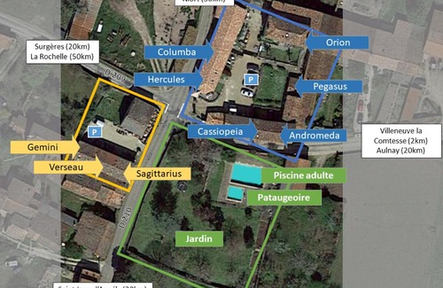 Duil-sur-le-Mignon Casa | Les Constellations, 8 gite complex, 53 people, marriage, birthday, etc
