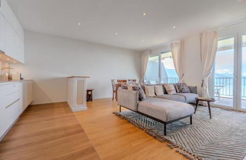 Puidoux Apartamento | Les Terrasses de Lavaux-3 Appartement luxueux avec vue sur lac et piscine