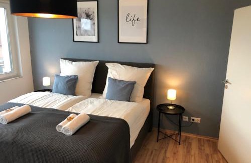 Region Hannover District Apartamento | LIME HOMES: Balkon, Küche, Netflix