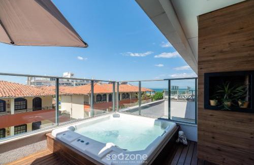 Morro das Pedras Apartamento | Lindo Apto Zen Pé na Areia com Jacuzzi em IBC0205