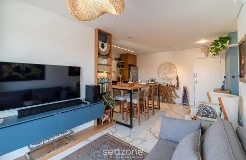 Morro das Pedras Apartamento | Lindo Apto Zen Pé na Areia com Jacuzzi em IBC0205