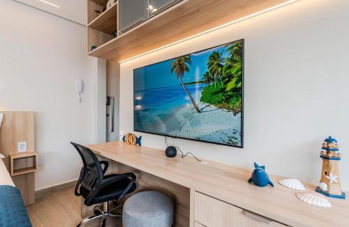 Embare Apartamento | Lindo Studio com Vista para o Mar - Orla de Santos