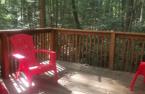 Mount Gretna Heights Cabaña | Retroceda en el tiempo ... disfrute de esta cabaña vintage con un tranquilo porche.