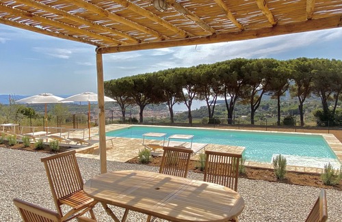 Porto Azzurro Villa | Villa con piscina privada,solarium, A/C, WI-FI y excelente vista al mar