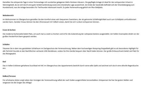 Wenningstedt-Braderup Apartamento | "Little Beach Cottage" - Seestr 6 D, App 23