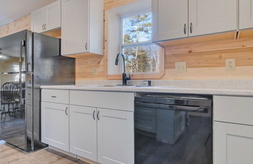 Gray Casa | Little Sebago Lake Home with Boat Slip