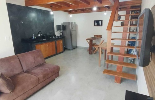 Pinheira Casa | Loft in Praia da Pinheira, with a charming mezzanine.