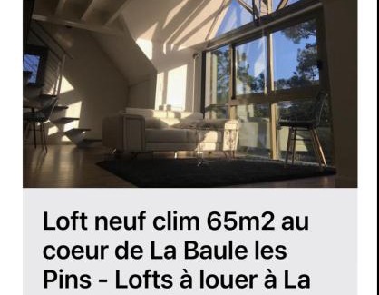 La Baule-Escoublac Apartamento | Loft duplex neuf 65m2 (clim) au coeur de La Baule les Pins
