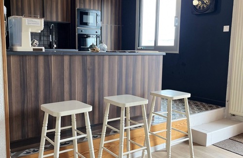 Jullouville Apartamento | Loft-Moderno-Baño en la habitacion-Vista al Jardín
