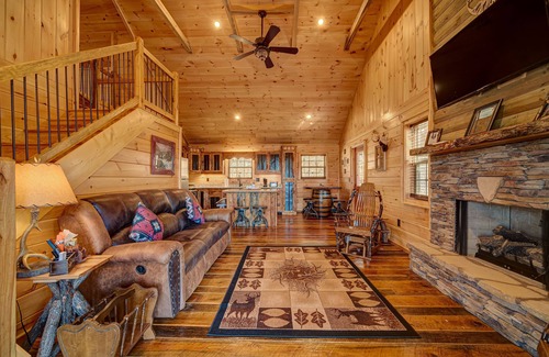 Murphy Cabina | LOG CABIN + MOUNTAIN VIEWS! HOT TUB, POOL & GAME TABLE, FIBER WIFI & DISCOUNTS!