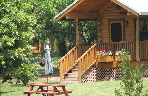 Daingerfield Cabina | Log cabin overlooking a private lake on a working farm