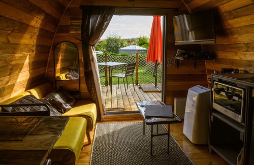 Audinghen Cabina | Cabaña de madera-Superior-Habitación con lavabo-Vista al campo-Pod