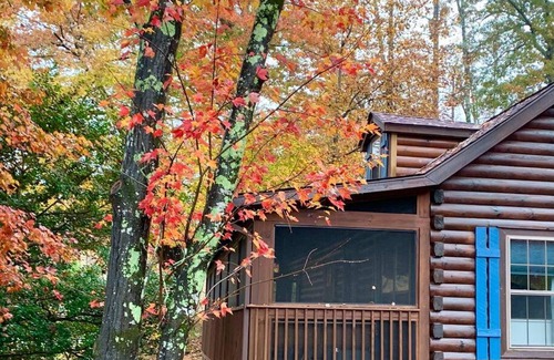 Lake Lure Casa | Log Cabin Walkable to Lake Lure & Chimney Rock - Blue Skies