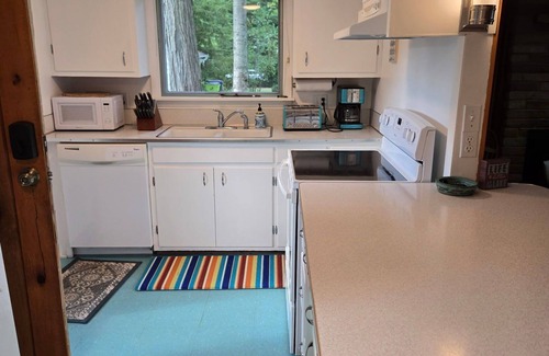 Traverse City Cabaña | Long Lake Cozy Stone Cottage - Frontage - 4 Kayaks - Fire pit - Pet friendly