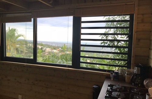 L'Etang-Sale Casa | Lounge des Hauts 2 vista panorámica entre el océano y las montañas