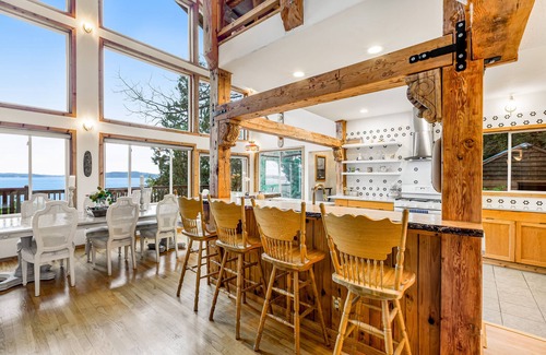 Alki Casa | Lovely, open home with water views, scenic deck, & 2 fireplaces - near Seattle