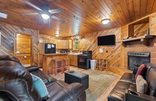 Rogers Cabina | Lovely, Quaint, Hot Tub Cabin, fiber optic Wi-Fi, on pond with fabulous view!