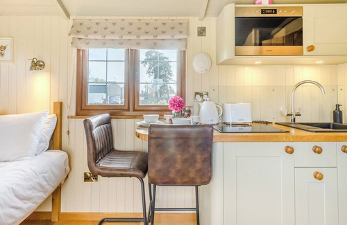 St Harmon Cabaña | Lovely Shepherds hut with private hot tub.