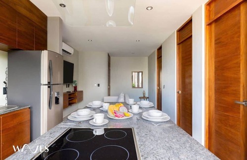 Barrio Zama Condominio | Luminous 2 BR With Roof Pool Close to Hotel Zone by Waves Management