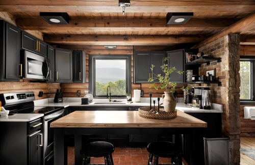 Rileyville Cabina | Luxe Log Cabin, Mountain Views, HotTub, Secluded