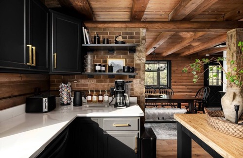 Rileyville Cabina | Luxe Log Cabin, Mountain Views, HotTub, Secluded