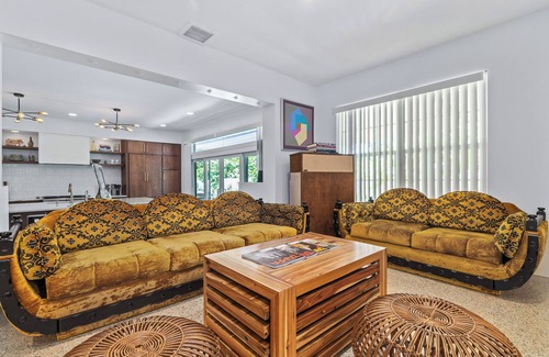 Riverside Heights Casa | Luxe MCM Hideaway w/ Pool, Sauna, Hot Tub, Fire Pit & Tropical Garden