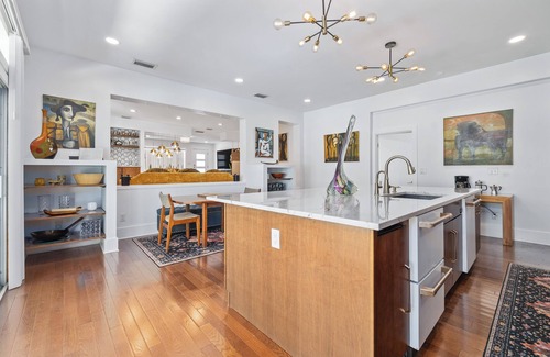 Riverside Heights Casa | Luxe MCM Hideaway w/ Pool, Sauna, Hot Tub, Fire Pit & Tropical Garden