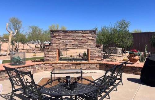 Rio Verde Foothills Casa | Luxe Ranch w Four Peaks Views Outdoor Fireplace