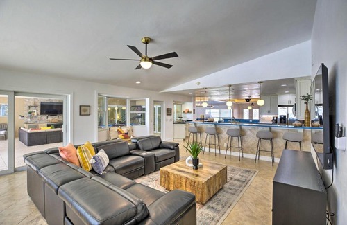 Caloosahatchee Casa | Luxe Waterfront Home with Pool and Dock in Cape Coral