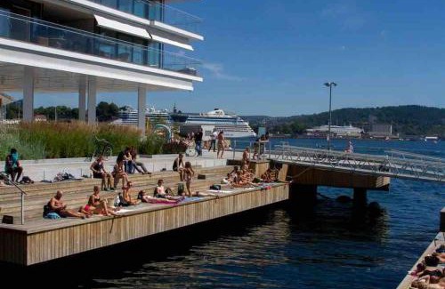 Tjuvholmen Apartamento | Luxurious apartment at Tjuvholmen right next to thethief spa