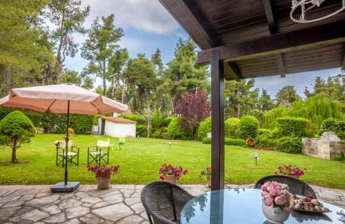 Sane Villa | Luxurious Sani Villa Luna with shared pool