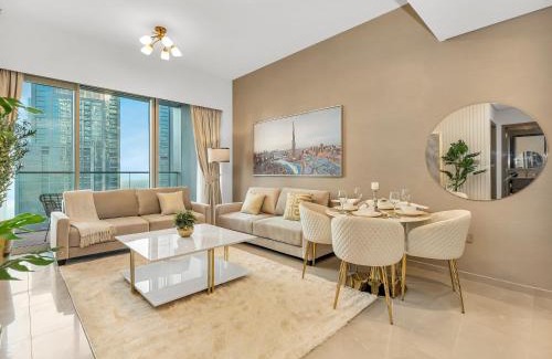 Downtown Dubai Apartamento | Luxury 1BR 5min to Dubai Mall Burj Khalifa View from pool