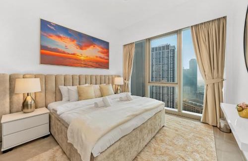 Downtown Dubai Apartamento | Luxury 1BR 5min to Dubai Mall Burj Khalifa View from pool