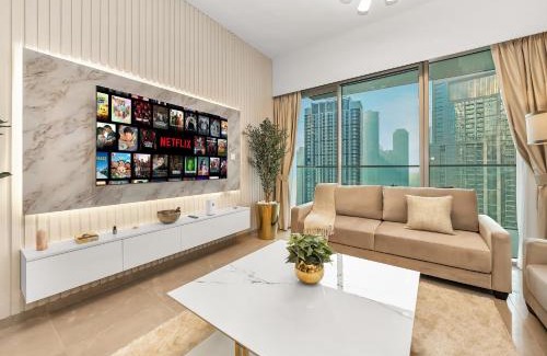 Downtown Dubai Apartamento | Luxury 1BR 5min to Dubai Mall Burj Khalifa View from pool